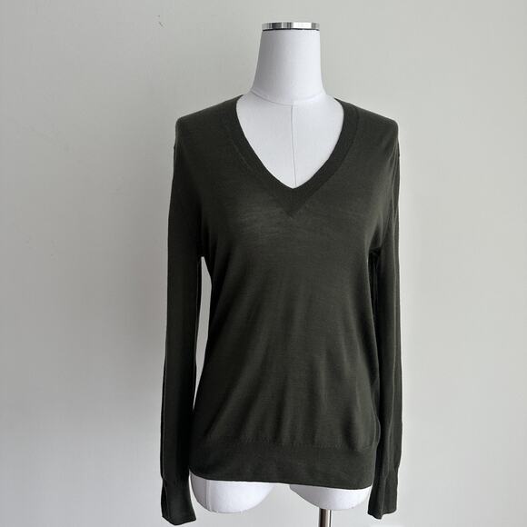 J Crew Collection Sweater Womens Medium Italian Cashmere V Neck Lightweight - Picture 4 of 9